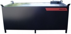 INTEGRALLY-BUNDED RECTANGULAR METALLIC TANK of 1,400 litres